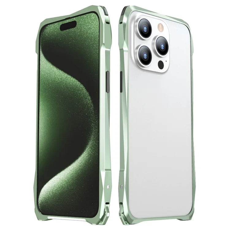 LUPHIE For iPhone 15 Pro Bumper Case Metal Scratch-resistant Protective Phone Frame Case