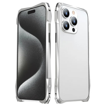 LUPHIE For iPhone 15 Pro Bumper Case Metal Scratch-resistant Protective Phone Frame Case