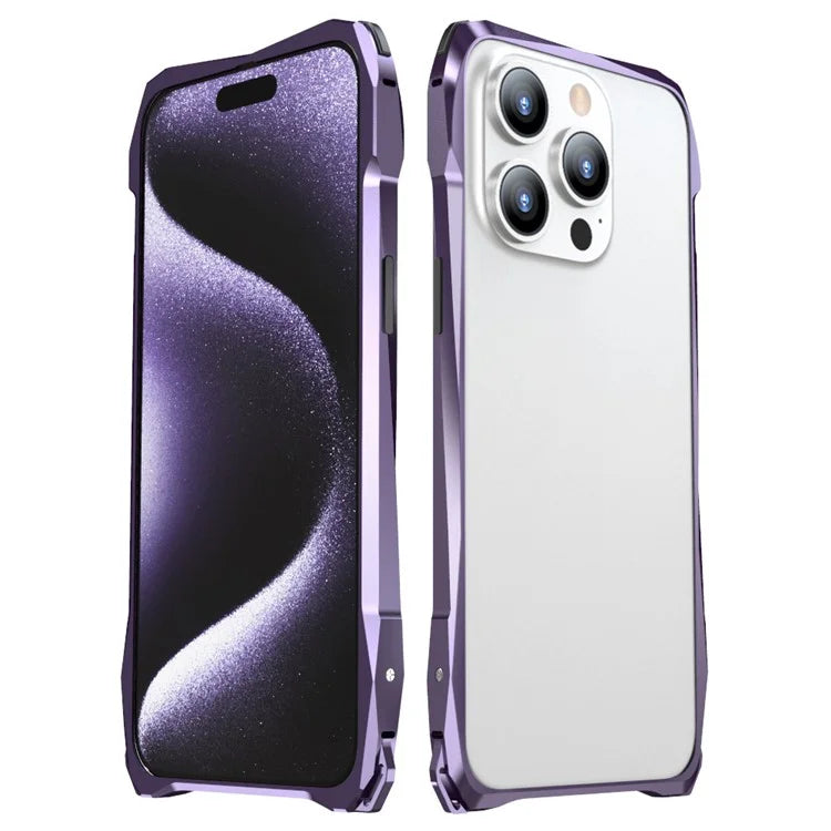 LUPHIE For iPhone 15 Pro Bumper Case Metal Scratch-resistant Protective Phone Frame Case