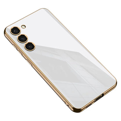 GKK For Samsung Galaxy S24+ Phone Case Electroplating Tempered Glass+PC+TPU Back Shell