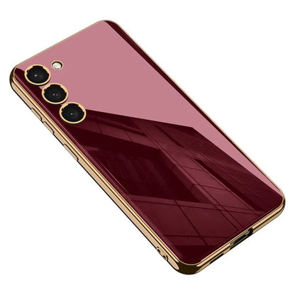 GKK For Samsung Galaxy S24+ Phone Case Electroplating Tempered Glass+PC+TPU Back Shell