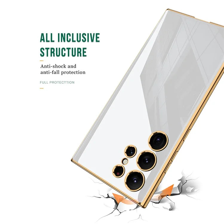 GKK For Samsung Galaxy S24 Ultra Case Slim Tempered Glass+PC+TPU Phone Protector
