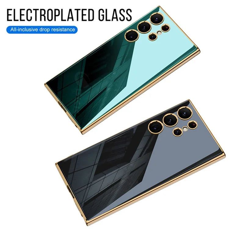 GKK For Samsung Galaxy S24 Ultra Case Slim Tempered Glass+PC+TPU Phone Protector
