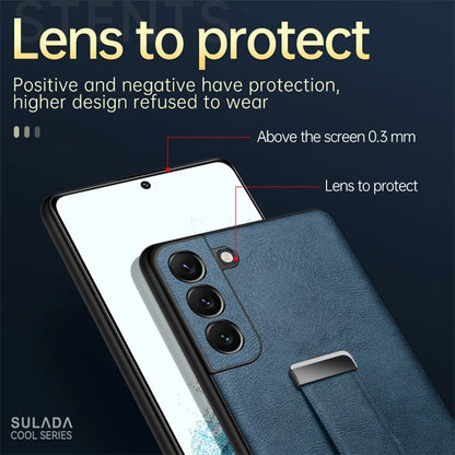 SULADA Fashion Series for Samsung Galaxy S24 Ultra Phone Case Anti-fall Retractable Hand Strap Cover