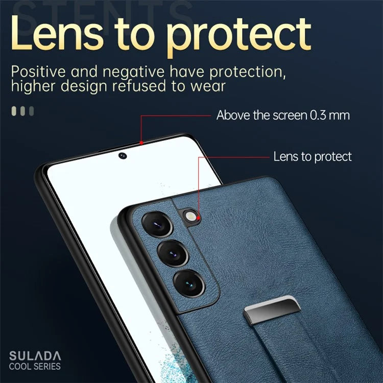 SULADA Fashion Series for Samsung Galaxy S24 Ultra Phone Case Anti-fall Retractable Hand Strap Cover