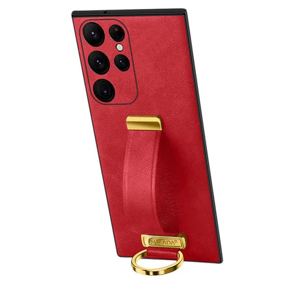 SULADA Fashion Series for Samsung Galaxy S24 Ultra Phone Case Anti-fall Retractable Hand Strap Cover