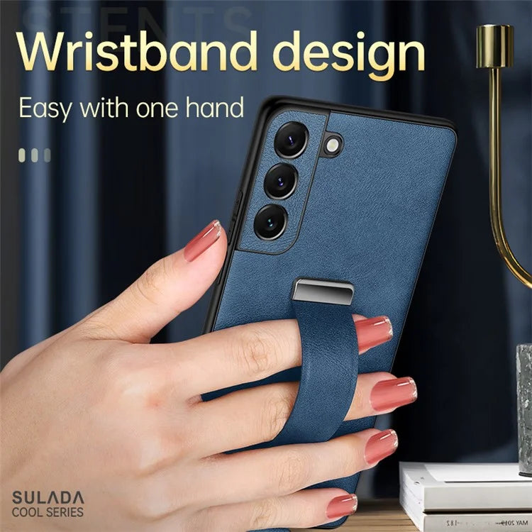 SULADA Fashion Series for Samsung Galaxy S24 Ultra Phone Case Anti-fall Retractable Hand Strap Cover