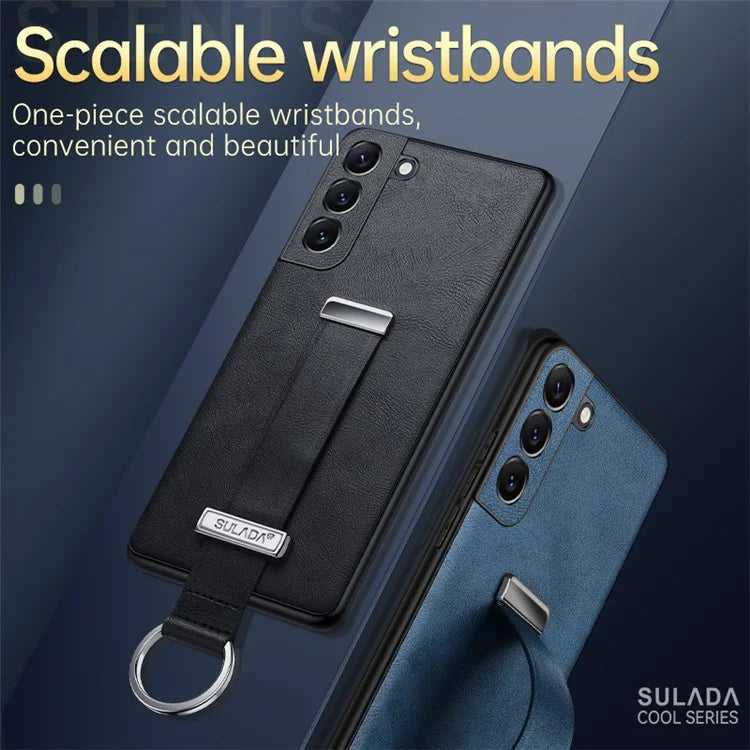 SULADA Fashion Series for Samsung Galaxy S24 Ultra Phone Case Anti-fall Retractable Hand Strap Cover