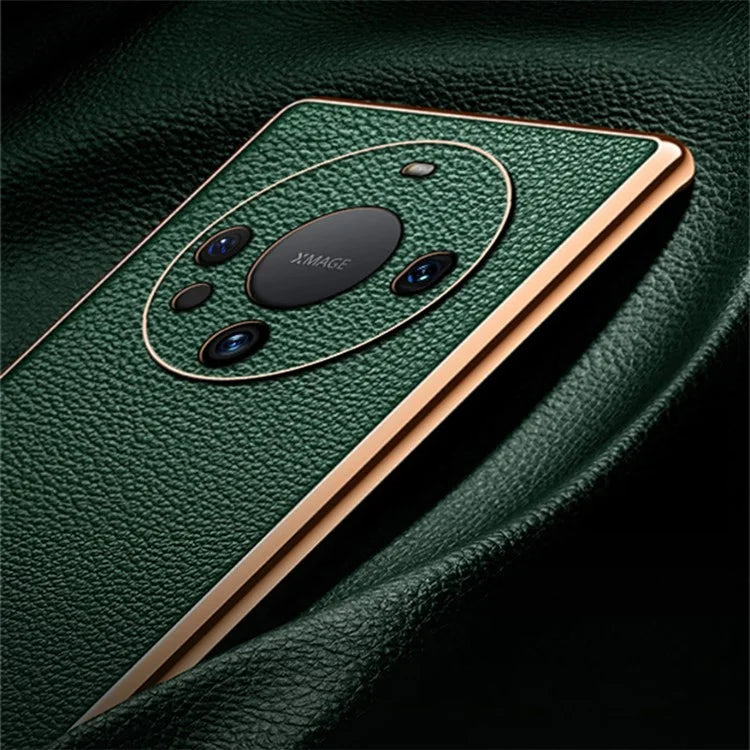SULADA For Huawei Mate 60 Phone Case Electroplating PU Leather+PC+TPU Back Shell