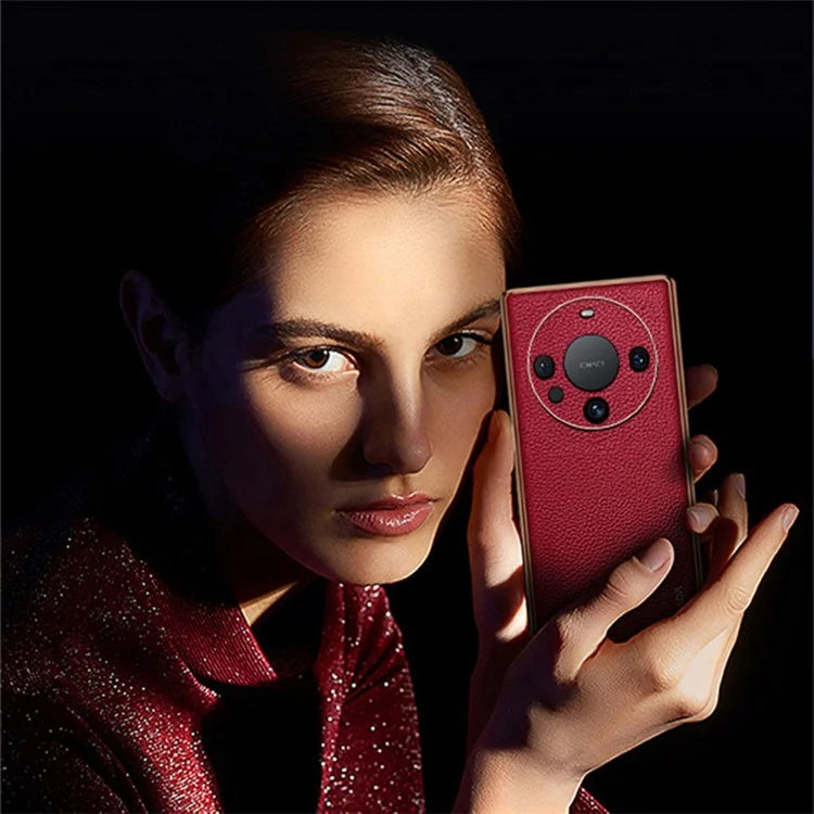 SULADA For Huawei Mate 60 Phone Case Electroplating PU Leather+PC+TPU Back Shell