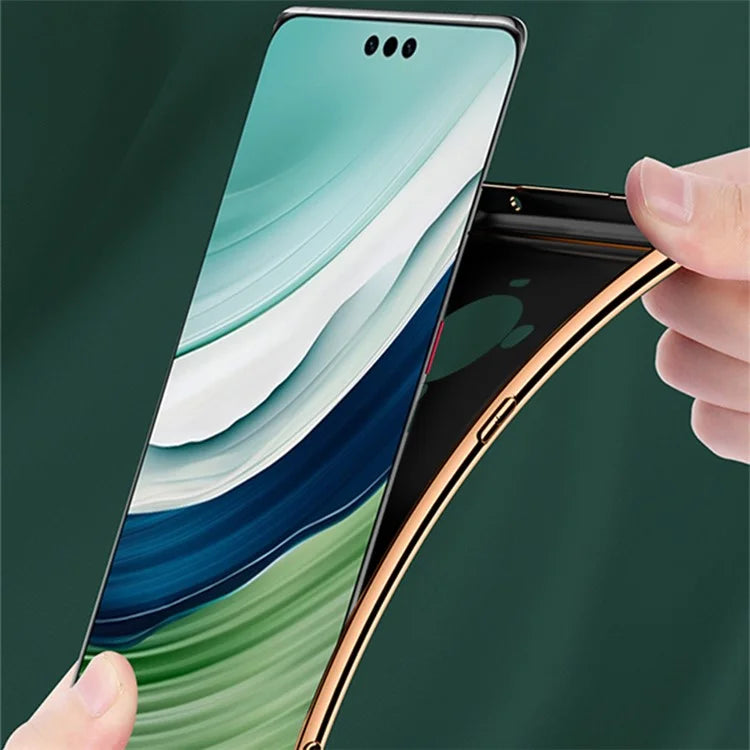 SULADA For Huawei Mate 60 Phone Case Electroplating PU Leather+PC+TPU Back Shell