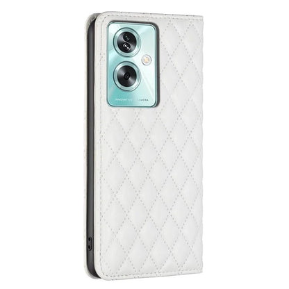 BINFEN COLOR BF16 For Oppo A79 5G / A2 5G Case TPU + PU Leather Rhombus Cell Phone Cover