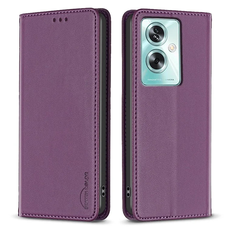 BINFEN COLOR BF18 For Oppo A79 5G / A2 5G Case Flip PU Leather Folio Cell Phone Cover with Card Slots