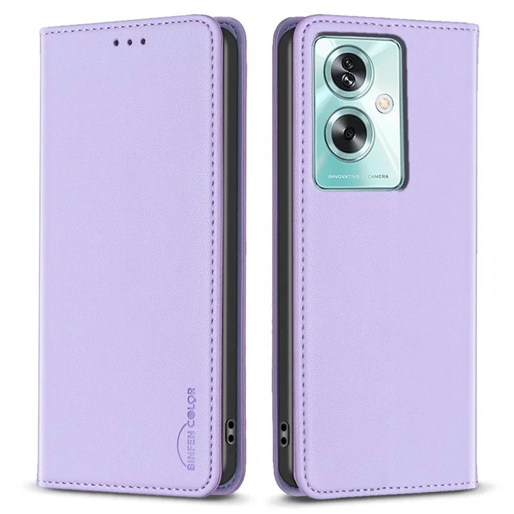 BINFEN COLOR BF18 For Oppo A79 5G / A2 5G Case Flip PU Leather Folio Cell Phone Cover with Card Slots