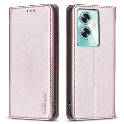 BINFEN COLOR BF18 For Oppo A79 5G / A2 5G Case Flip PU Leather Folio Cell Phone Cover with Card Slots