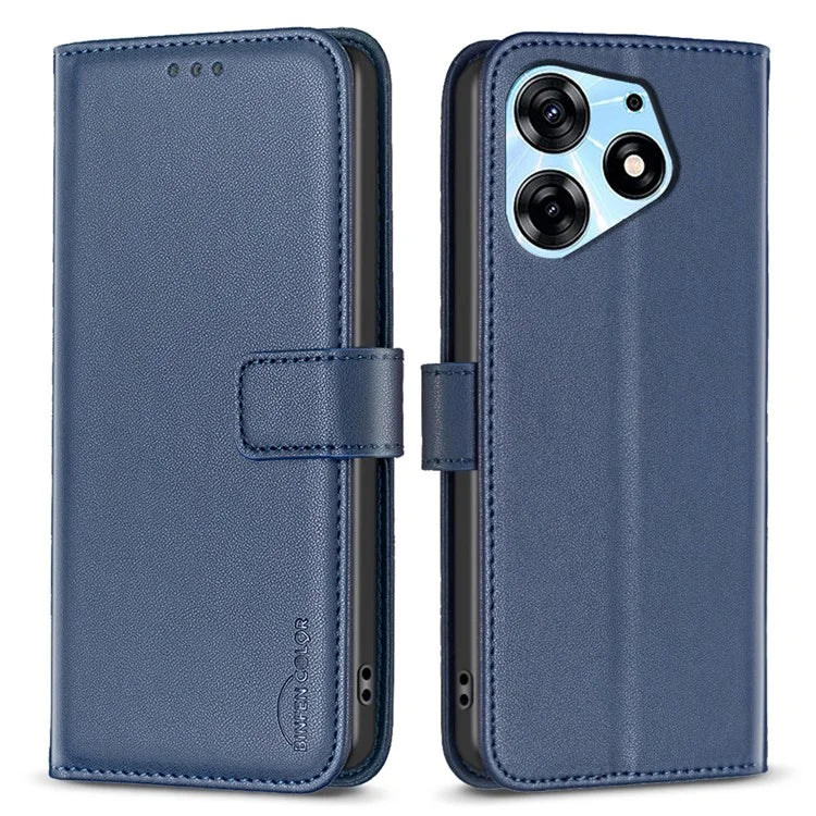 BINFEN COLOR BF17 For Transsion Tecno Spark 10 Pro Phone Case Wallet PU Leather Flip Cover