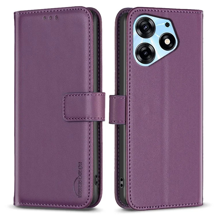 BINFEN COLOR BF17 For Transsion Tecno Spark 10 Pro Phone Case Wallet PU Leather Flip Cover