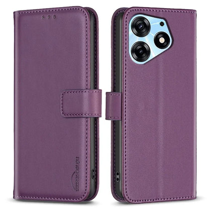 BINFEN COLOR BF17 For Transsion Tecno Spark 10 Pro Phone Case Wallet PU Leather Flip Cover