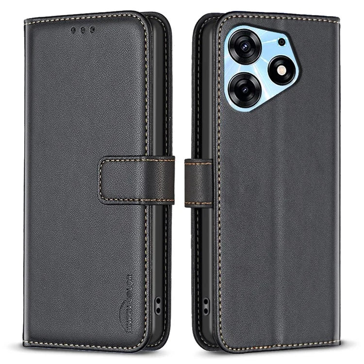 BINFEN COLOR BF17 For Transsion Tecno Spark 10 Pro Phone Case Wallet PU Leather Flip Cover