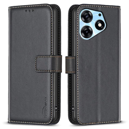BINFEN COLOR BF17 For Transsion Tecno Spark 10 Pro Phone Case Wallet PU Leather Flip Cover