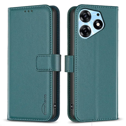 BINFEN COLOR BF17 For Transsion Tecno Spark 10 Pro Phone Case Wallet PU Leather Flip Cover