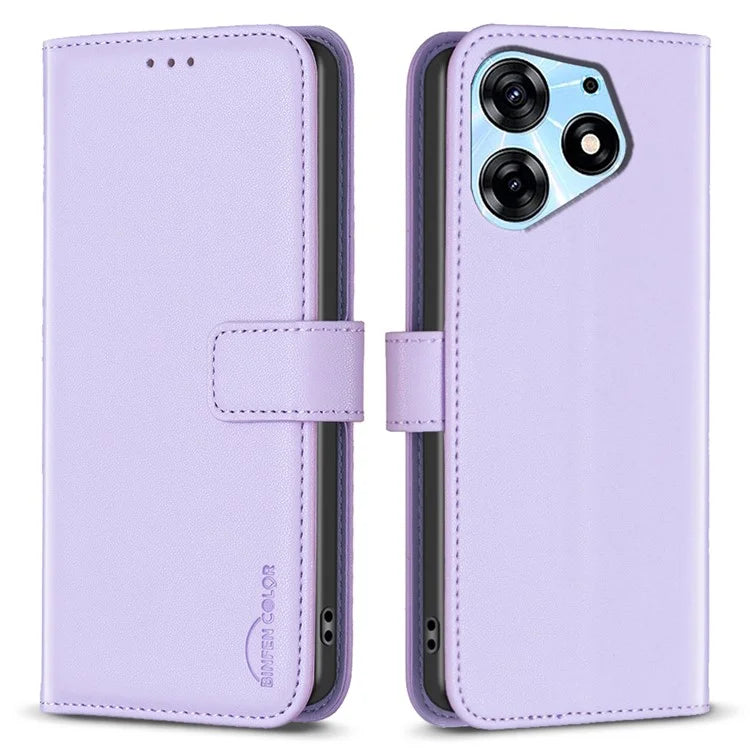 BINFEN COLOR BF17 For Transsion Tecno Spark 10 Pro Phone Case Wallet PU Leather Flip Cover