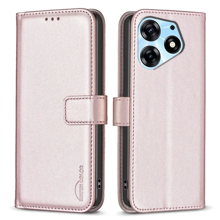 BINFEN COLOR BF17 For Transsion Tecno Spark 10 Pro Phone Case Wallet PU Leather Flip Cover