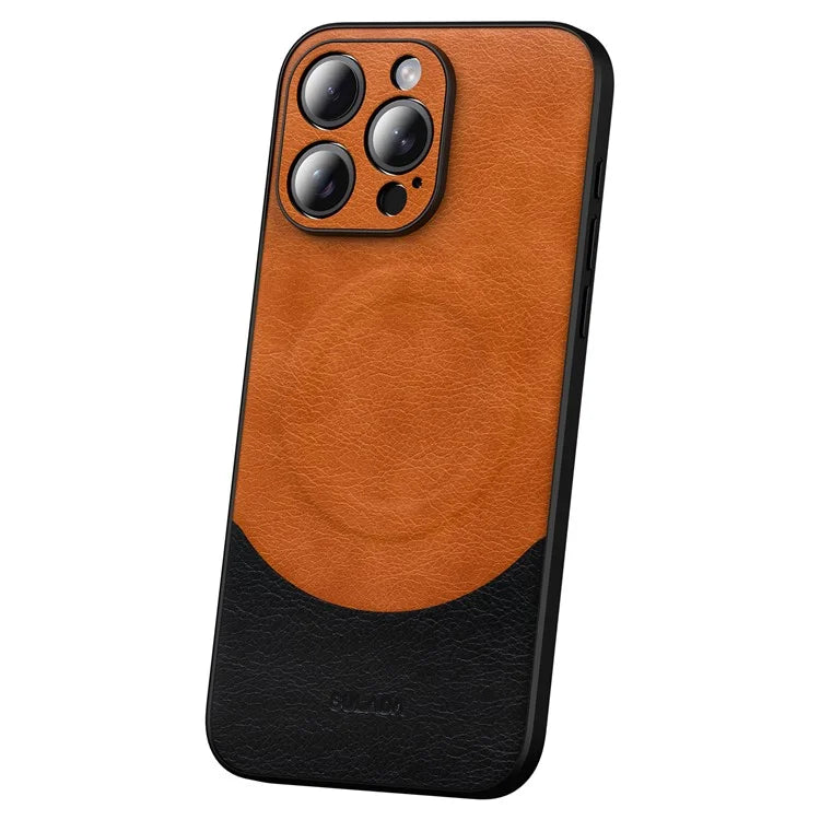 SULADA Magnetic Series for iPhone 15 Pro Max Phone Case Compatible with MagSafe Leather Back Cover