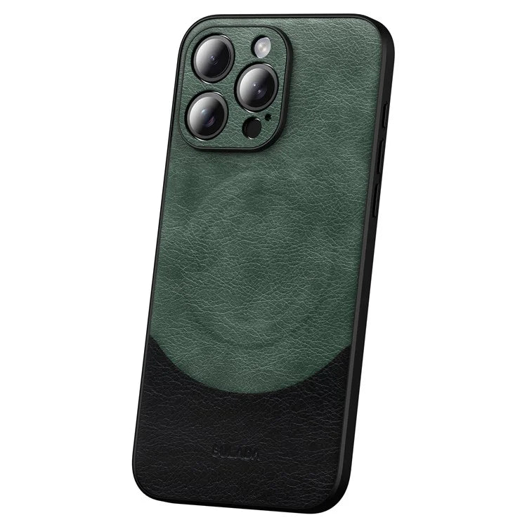 SULADA Magnetic Series for iPhone 15 Pro Max Phone Case Compatible with MagSafe Leather Back Cover