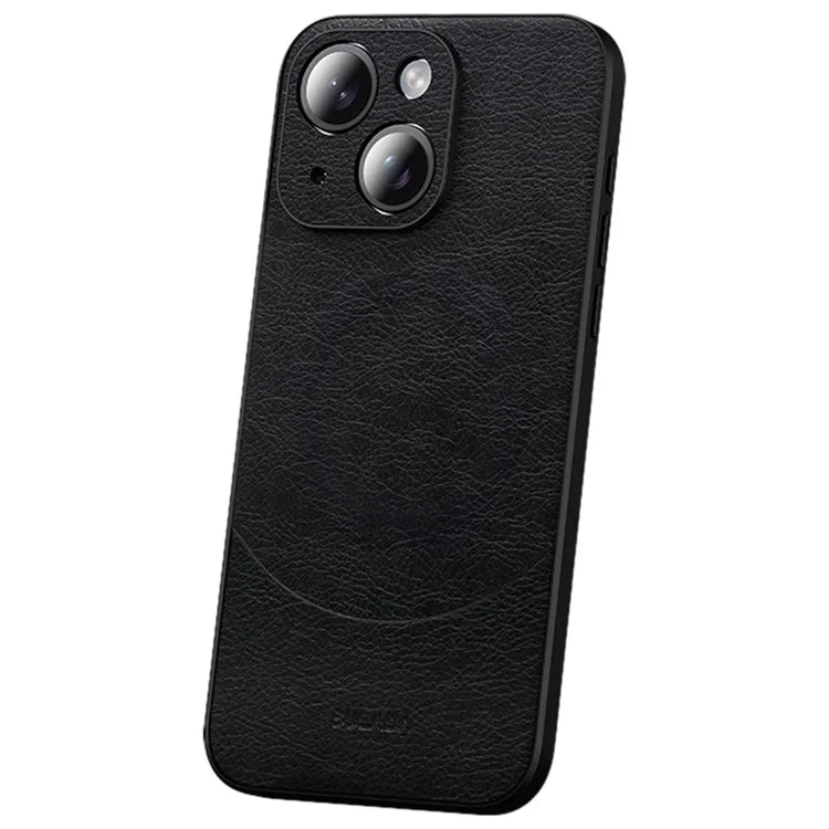 SULADA Magnetic Series for iPhone 15 Plus Phone Case PU Leather Coated PC+TPU Cover