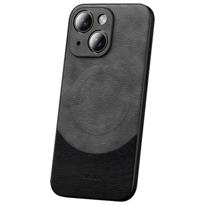 SULADA Magnetic Series for iPhone 15 Leather Back Case Protective Phone Cover Compatible with MagSafe