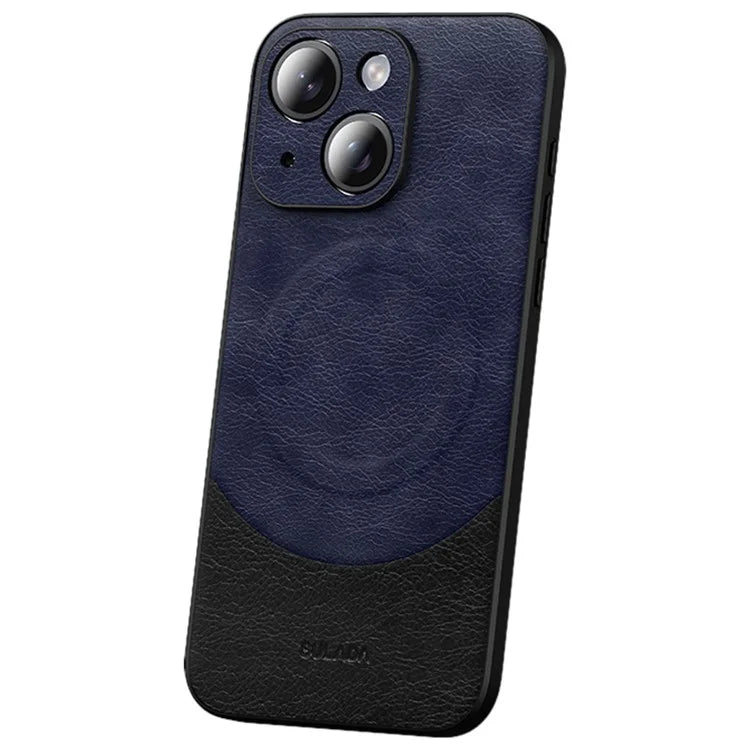 SULADA Magnetic Series for iPhone 15 Leather Back Case Protective Phone Cover Compatible with MagSafe