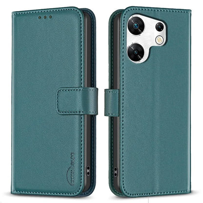 BINFEN COLOR BF17 For Transsion Infinix Zero 30 4G Leather Phone Case TPU Inner Shell Wallet Cover