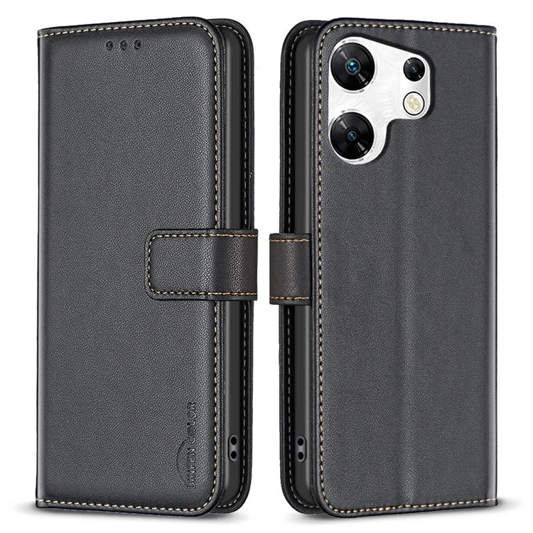 BINFEN COLOR BF17 For Transsion Infinix Zero 30 4G Leather Phone Case TPU Inner Shell Wallet Cover