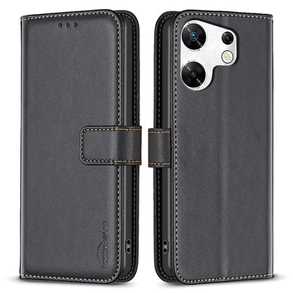 BINFEN COLOR BF17 For Transsion Infinix Zero 30 4G Leather Phone Case TPU Inner Shell Wallet Cover