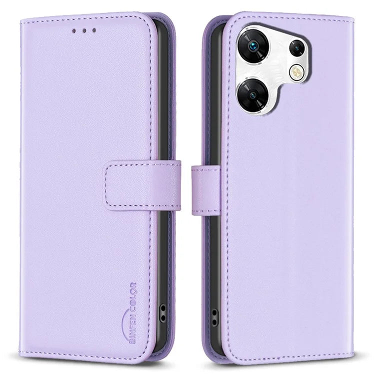 BINFEN COLOR BF17 For Transsion Infinix Zero 30 4G Leather Phone Case TPU Inner Shell Wallet Cover