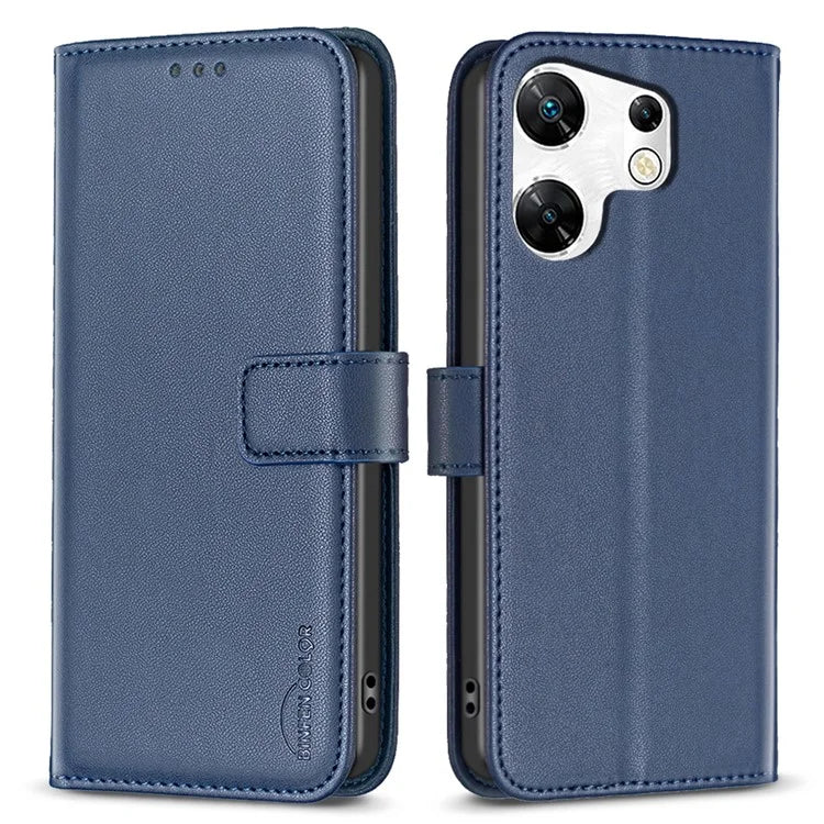 BINFEN COLOR BF17 For Transsion Infinix Zero 30 4G Leather Phone Case TPU Inner Shell Wallet Cover