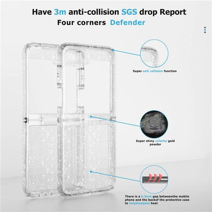 For Samsung Galaxy Z Flip5 5G Glitter Phone Case PC + TPU Protective Cover