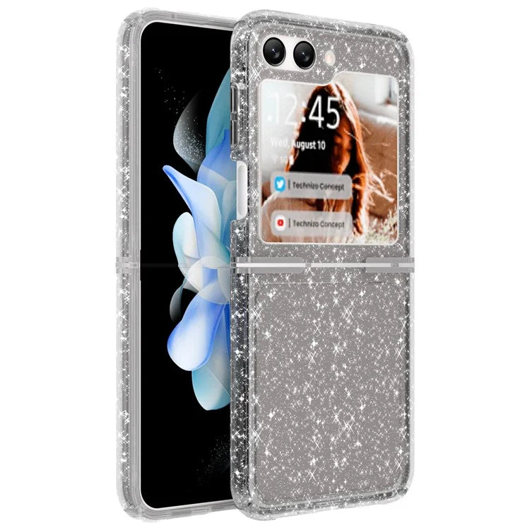 For Samsung Galaxy Z Flip5 5G Glitter Phone Case PC + TPU Protective Cover