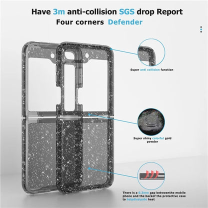 For Samsung Galaxy Z Flip5 5G Glitter Phone Case PC + TPU Protective Cover