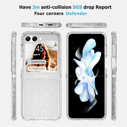 For Samsung Galaxy Z Flip5 5G Glitter Phone Case PC + TPU Protective Cover