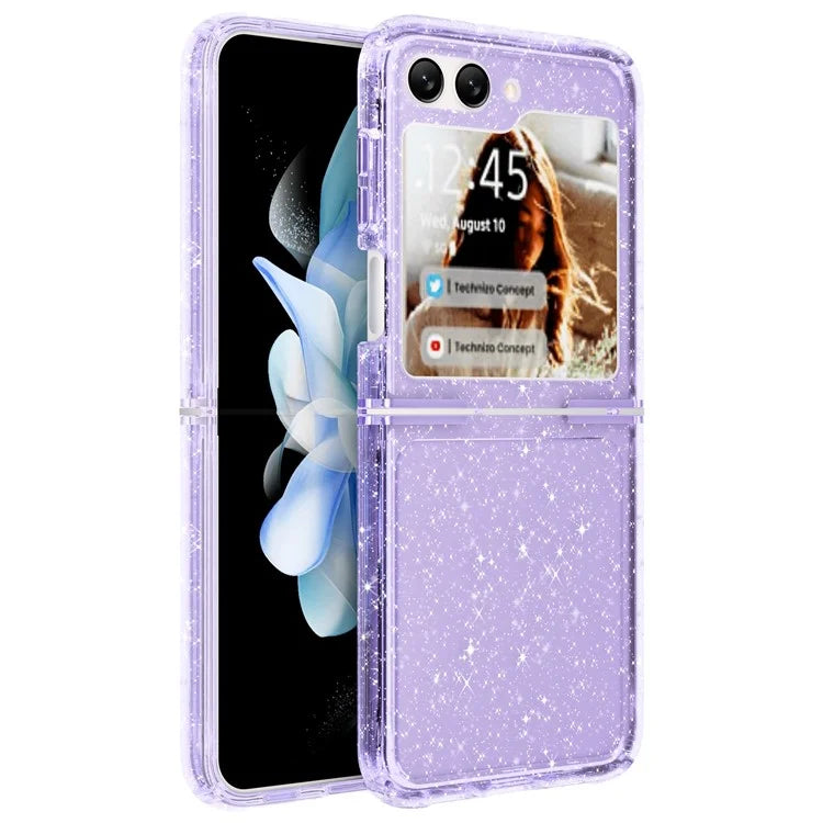For Samsung Galaxy Z Flip5 5G Glitter Phone Case PC + TPU Protective Cover