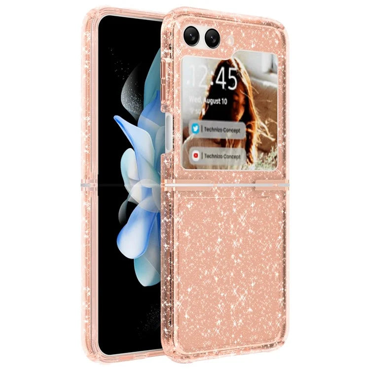 For Samsung Galaxy Z Flip5 5G Glitter Phone Case PC + TPU Protective Cover