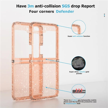 For Samsung Galaxy Z Flip5 5G Glitter Phone Case PC + TPU Protective Cover