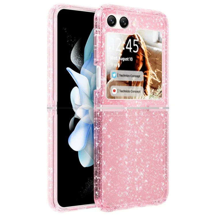 For Samsung Galaxy Z Flip5 5G Glitter Phone Case PC + TPU Protective Cover