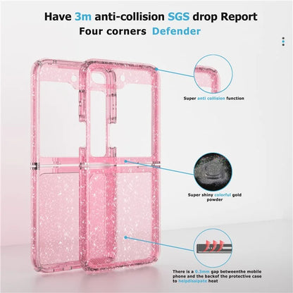 For Samsung Galaxy Z Flip5 5G Glitter Phone Case PC + TPU Protective Cover