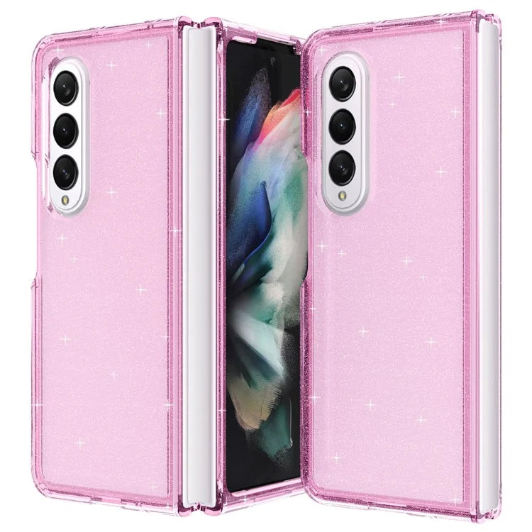 For Samsung Galaxy Z Fold4 5G Folding Phone Case Glitter PC + TPU Cover