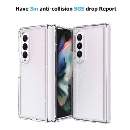 For Samsung Galaxy Z Fold4 5G Folding Phone Case Glitter PC + TPU Cover