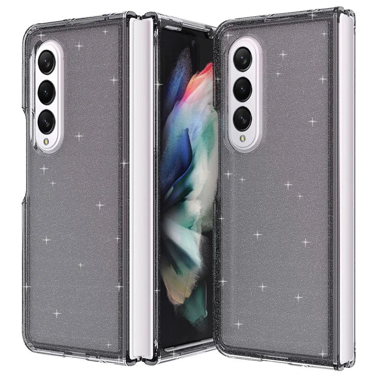 For Samsung Galaxy Z Fold4 5G Folding Phone Case Glitter PC + TPU Cover