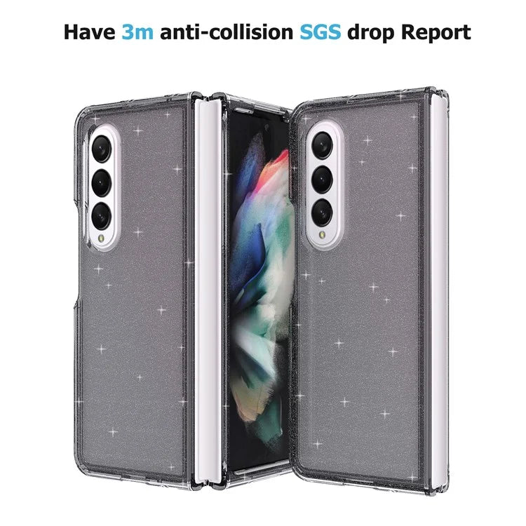 For Samsung Galaxy Z Fold4 5G Folding Phone Case Glitter PC + TPU Cover